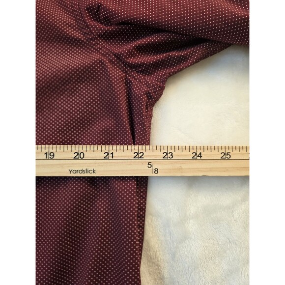 Denim & Flower Men's XL Maroon Red Polka Dot Button Down Shirt - Picture 10 of 11